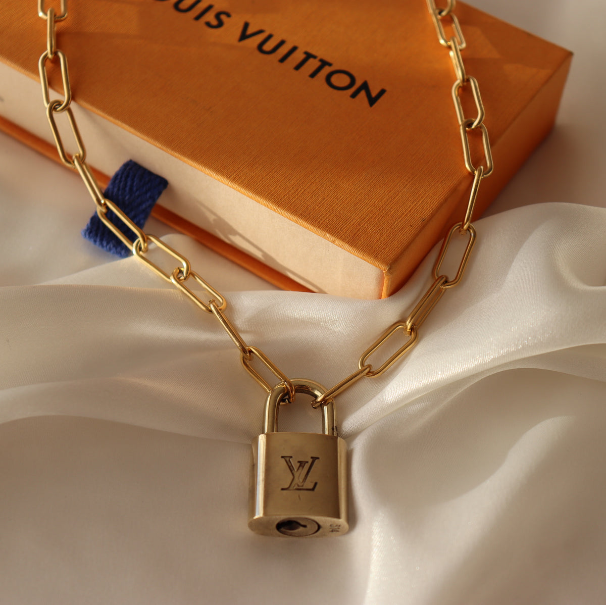 Rework Vintage Louis Vuitton Gold Lock on Necklace (No Key) – Relic the  Label
