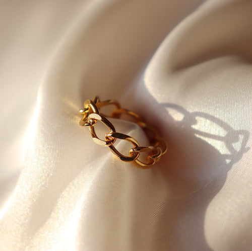 Gold Dainty Link Ring