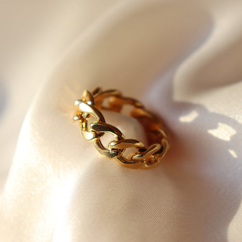 Gold Chunky Link Ring