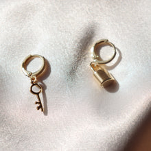Load image into Gallery viewer, Under Lock and Key Huggie Earrings