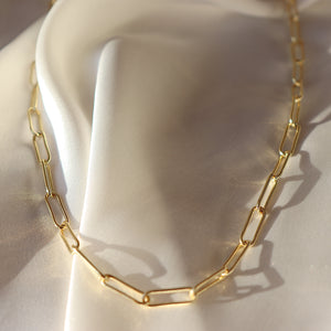 Gold Paperclip Mask Chain