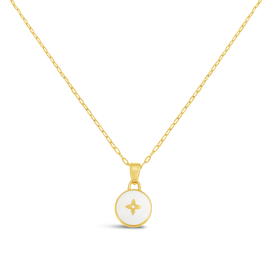 The LV Heart Necklace in White