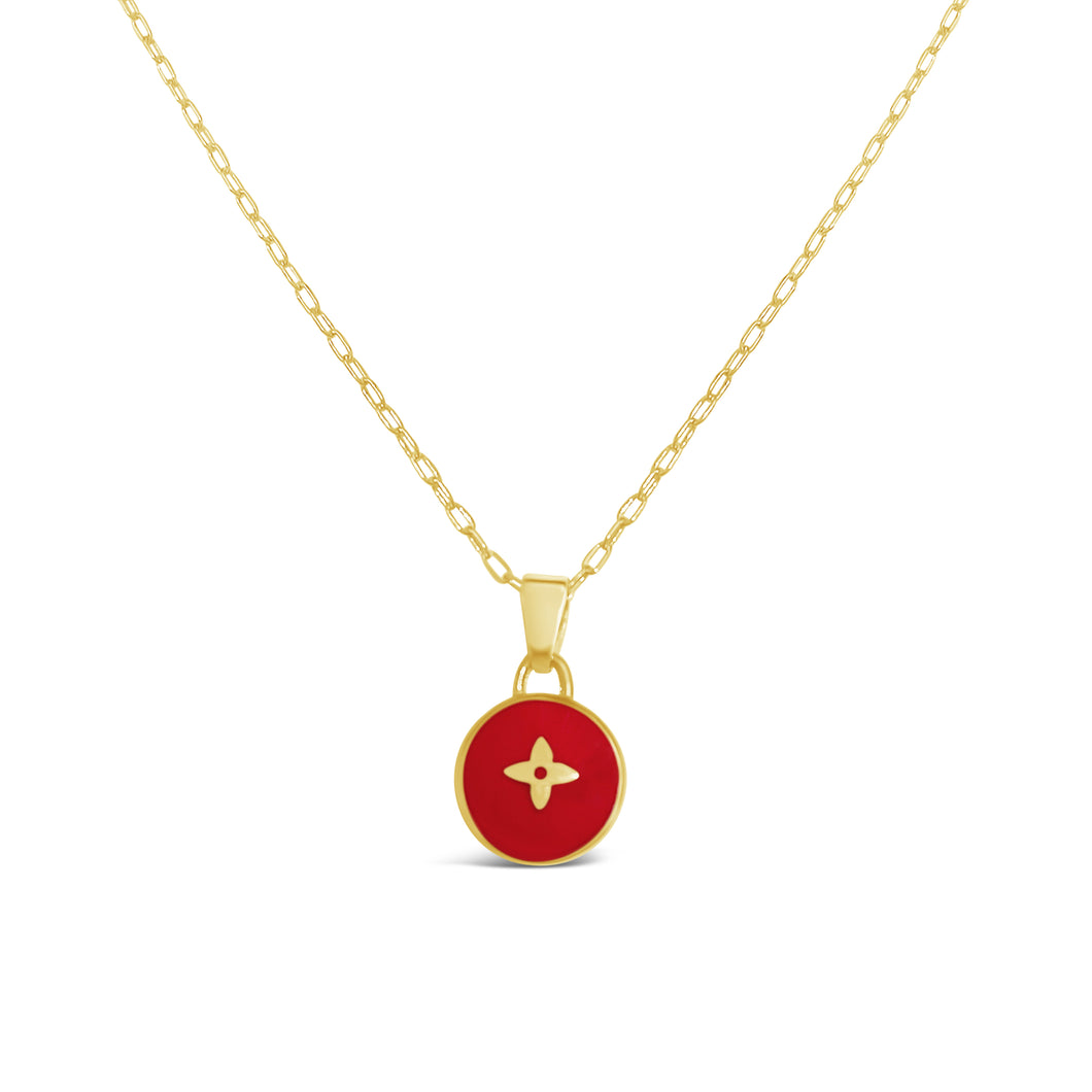 LV Red Flower Necklace repurposed – GLASS