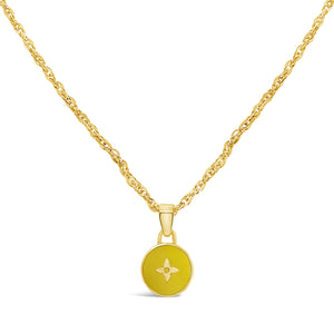 Rework Vintage Louis Vuitton Yellow Flower Necklace