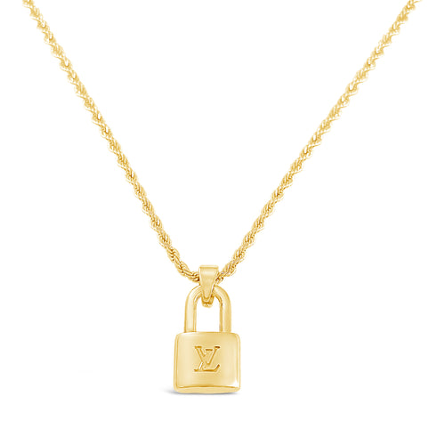 Louis Vuitton lock Necklace gold – 1929 Galore