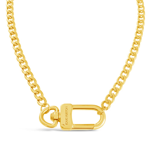 Rework Vintage Louis Vuitton Gold Carabiner Necklace