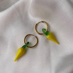 Glass Fruit and Veggie Earrings