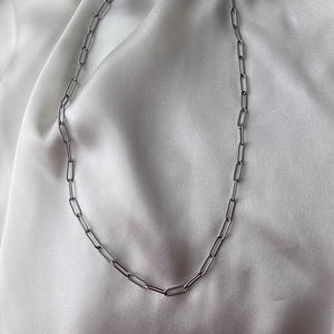 Textured Paperclip Chain Necklace