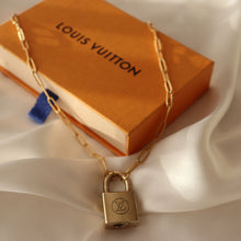 Load image into Gallery viewer, Rework Vintage Louis Vuitton Gold Lock on Necklace (No Key)