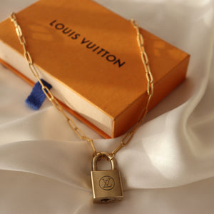 Louis Vuitton Luggage Lock Necklace-Junkyard Chic Chain | Moxie Tales