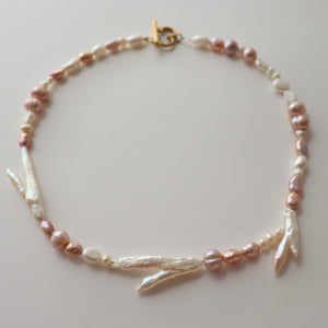 Pink Tone Keshi Freshwater Pearl Necklace