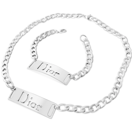 Rework Vintage Silver Dior Plaque on Choker or Bracelet