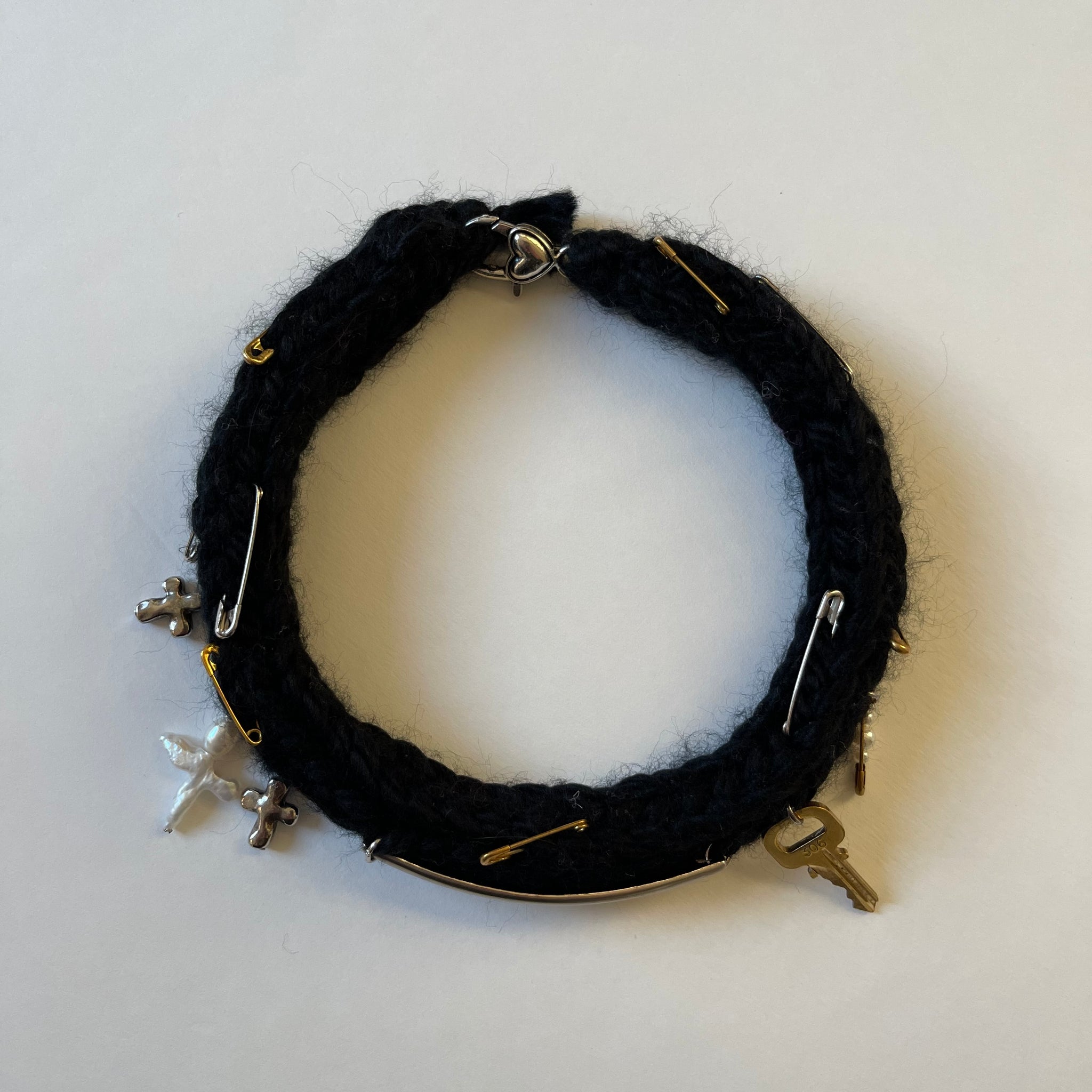 Louis Vuitton Beads Headband Black Leather