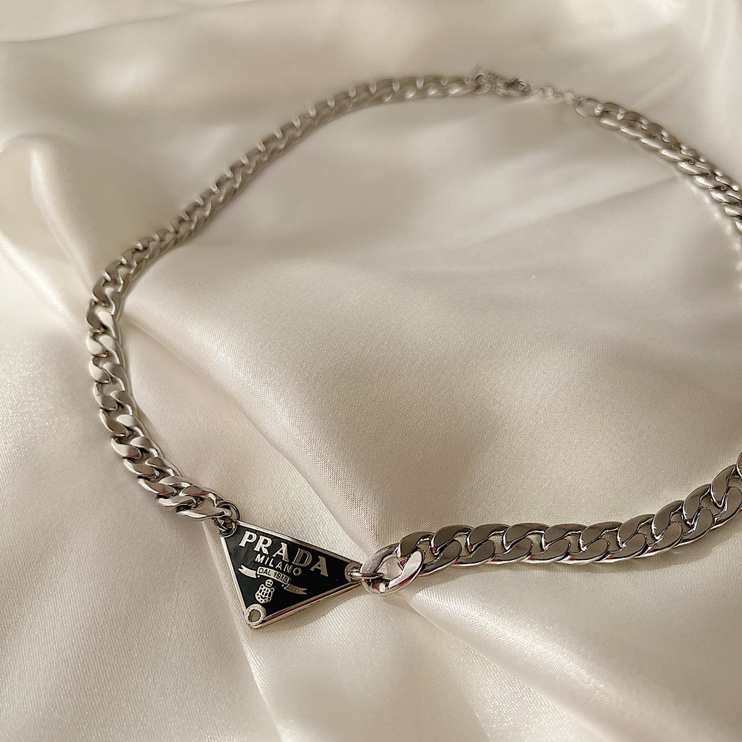 Silver Chain Jewels Necklace | PRADA